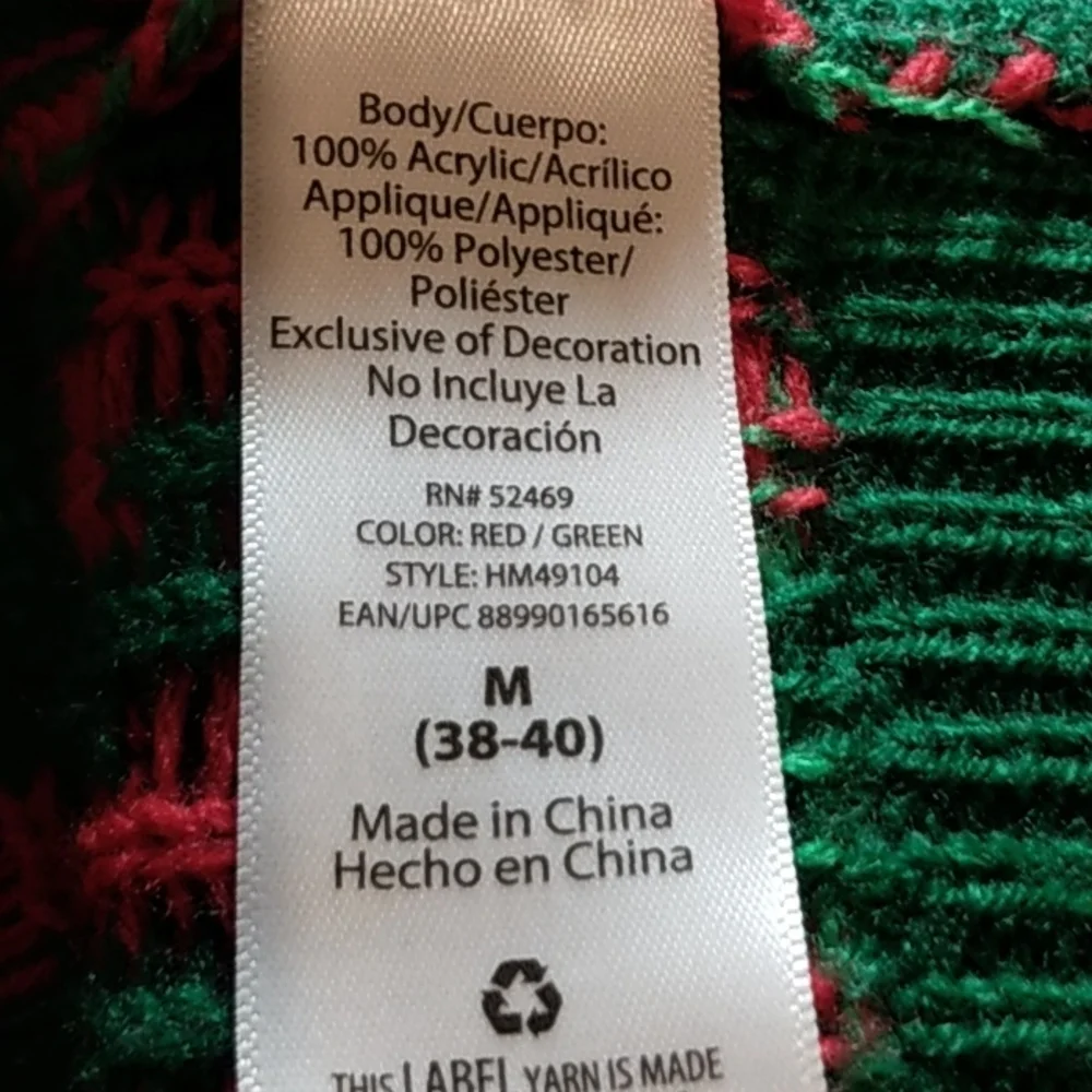 Holiday Time man's ugly sweater sz M